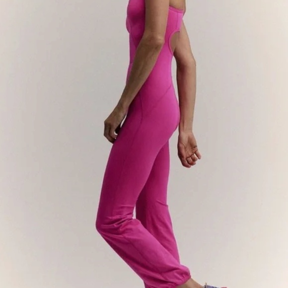 Free People Movement Hot Pink Let’s Bounce Onesie - Picture 3 of 4